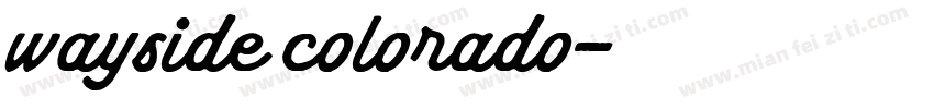 wayside colorado字体转换
